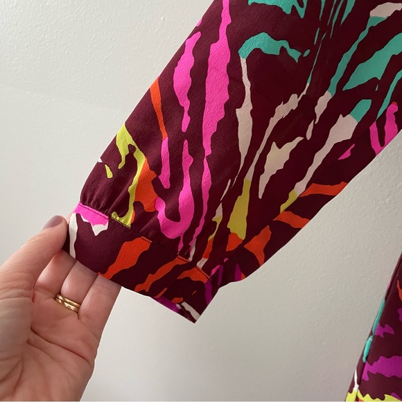 Amanda Uprichard Silk Multicolor Zebra Dress - Picture 3 of 6